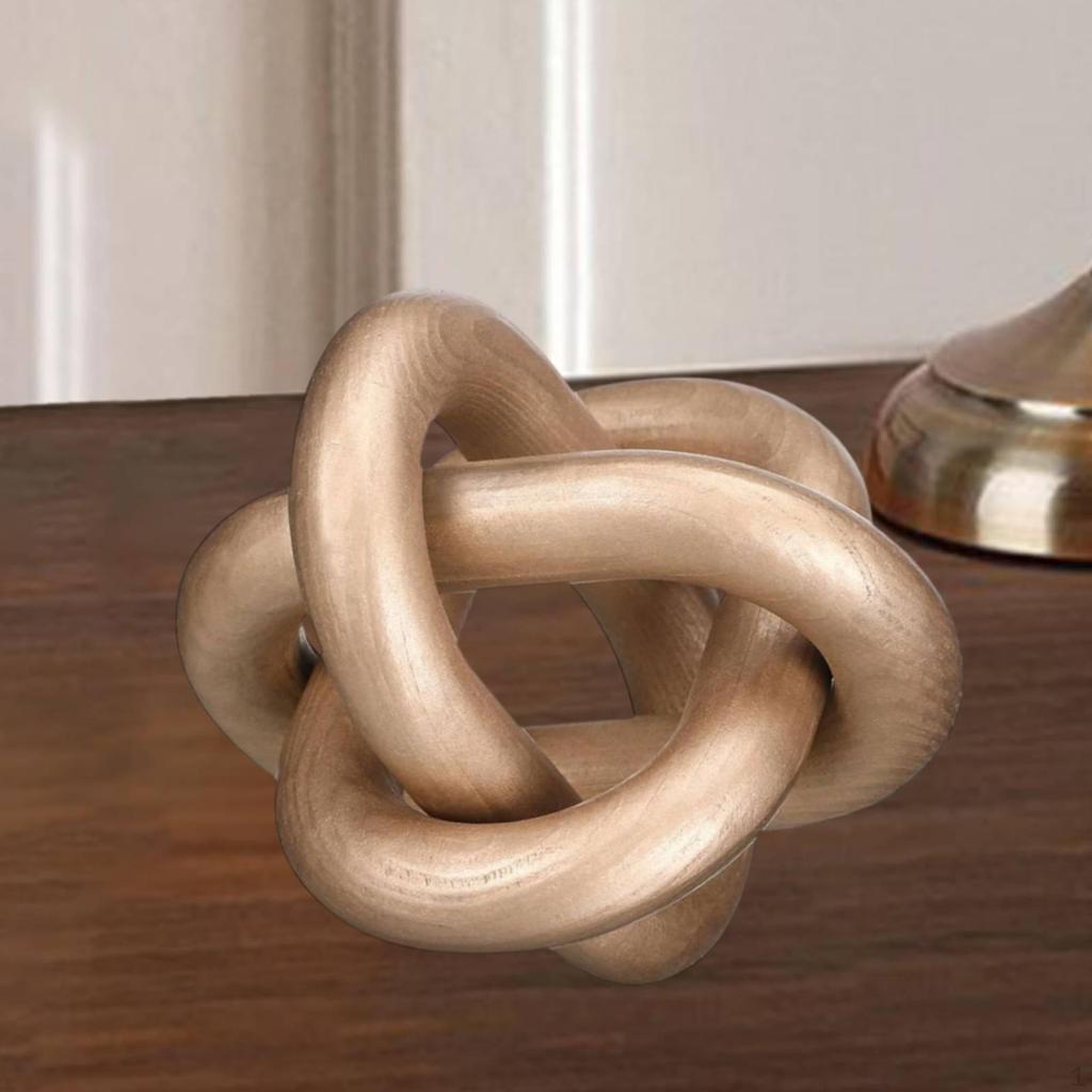 3 Link Chain Decor Coffee Table Minimalist Boho Geometric Decorative Knot for Bedroom