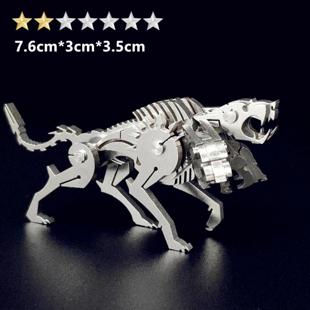 Microworld 3D Metal Animal Puzzle Games Steel Warcraft DIY Kits Detachable Jigsaw Birthday Gifts Toys For Home Decorative