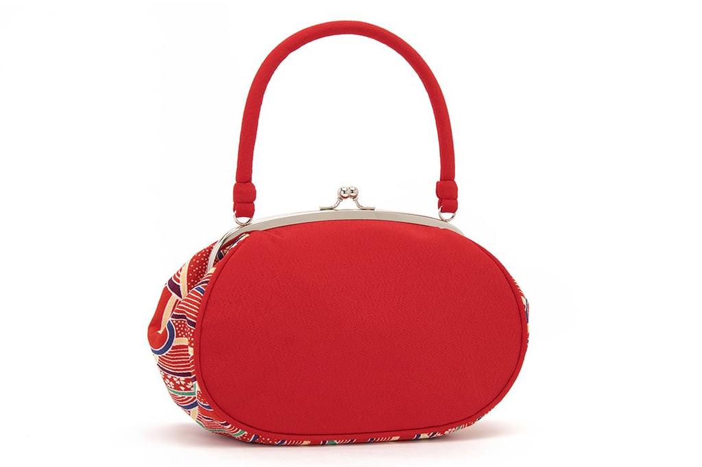 Clasp Bag Red Chrysanthemum Camellia Flower Mizuhiki Embroidery Qinghai Wave Crepe Crepe Retro Handbag Casual For Coming of Age For For Graduation For