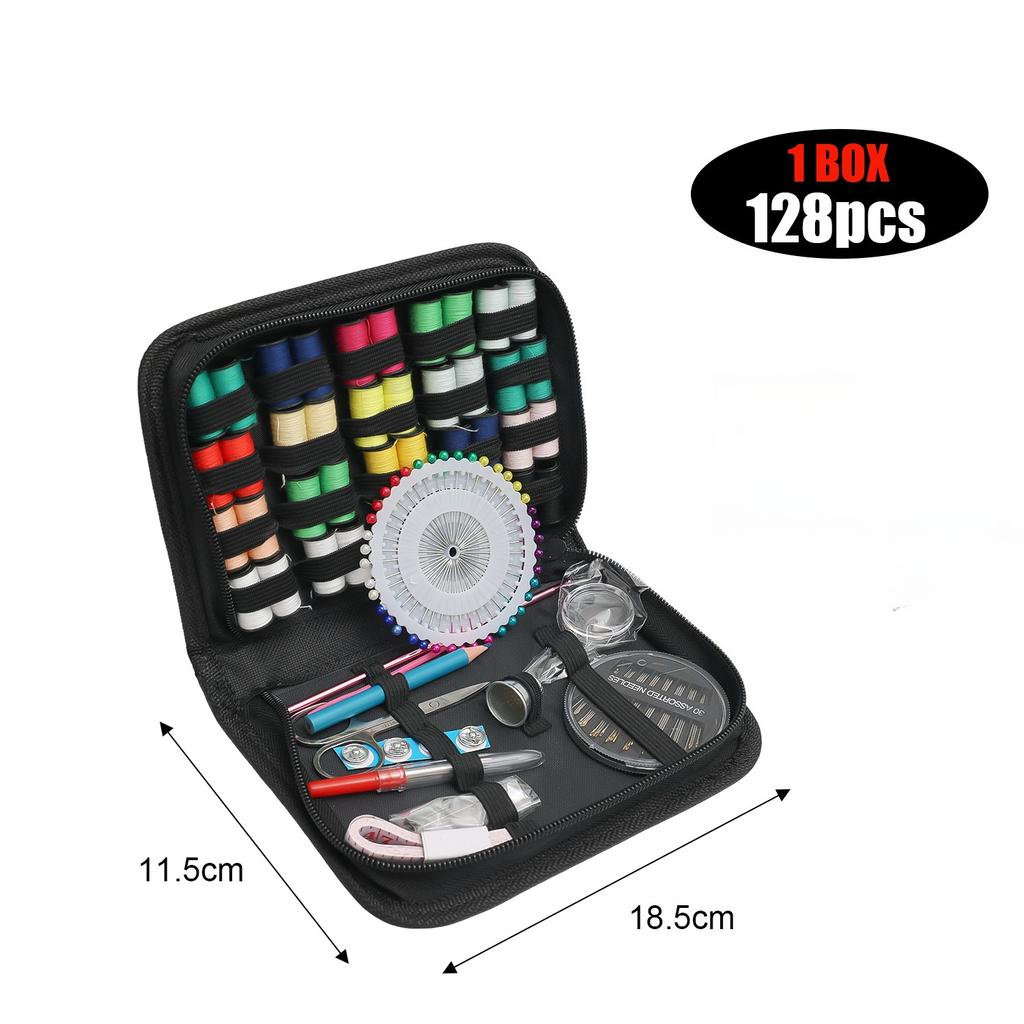 172/27PCS Complete DIY Sewing Kit Threads Needles Scissors Buttons Tape Measure Compact Hand Embroidery Mending Travel Tool Set