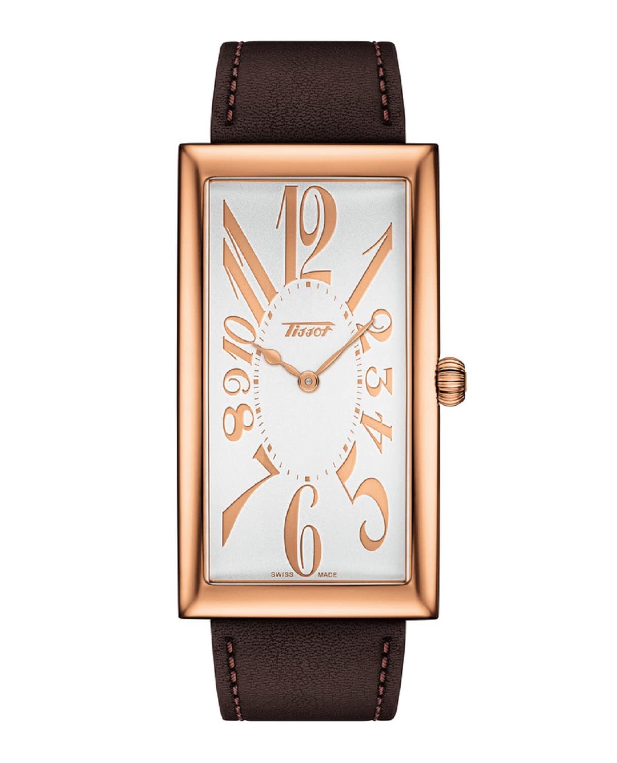 

Tissot Heritage Banana Watch, Unisex, Silver Dial, Leather Strap, T1175093603200 [Official Import]