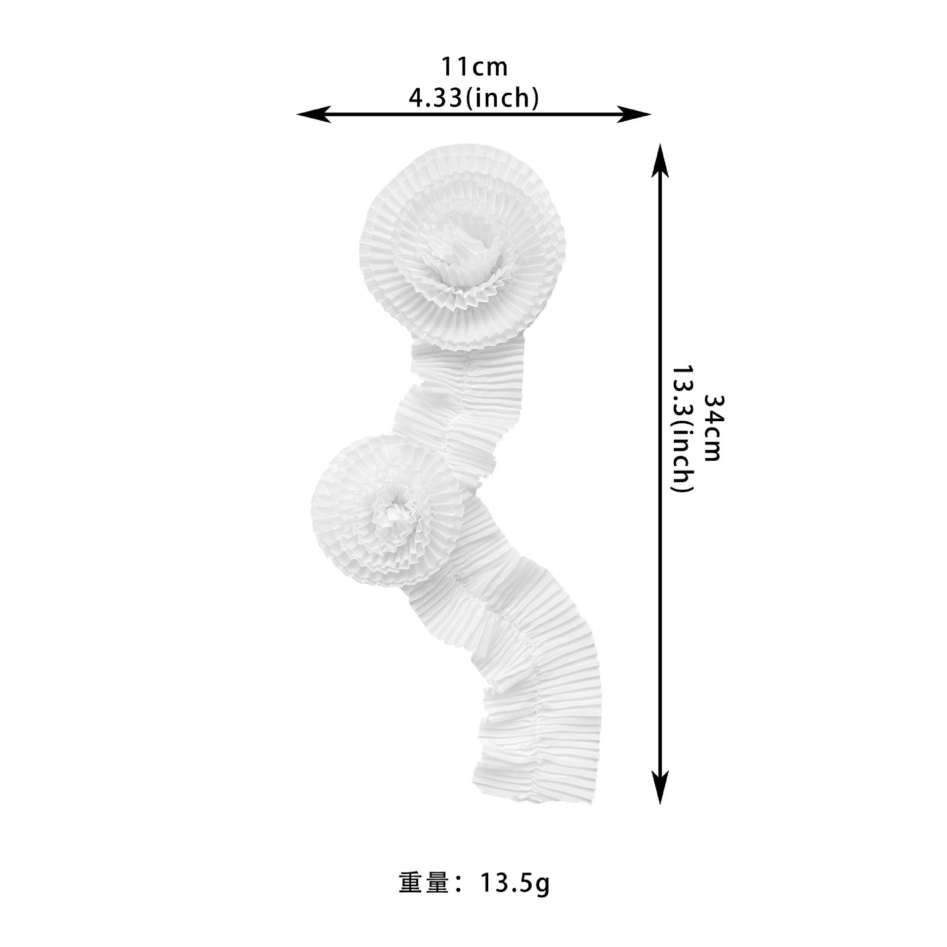 

White Pleated Three-Dimensional Flower Cloth Sticker Clothing Top T-Shirt Dress Luggage Decorative Cloth Sticker Accessories J7515