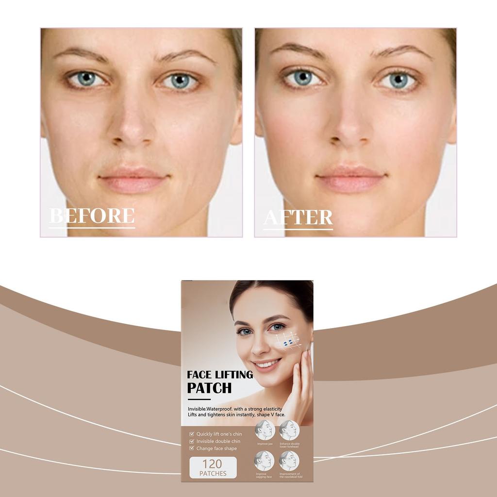 Facial Lifting Patch, Facial Shaping Double Chin Small Face V Face Transparent Patch, Tightening Nasolabial Makeup Patch, Adhesive Tape