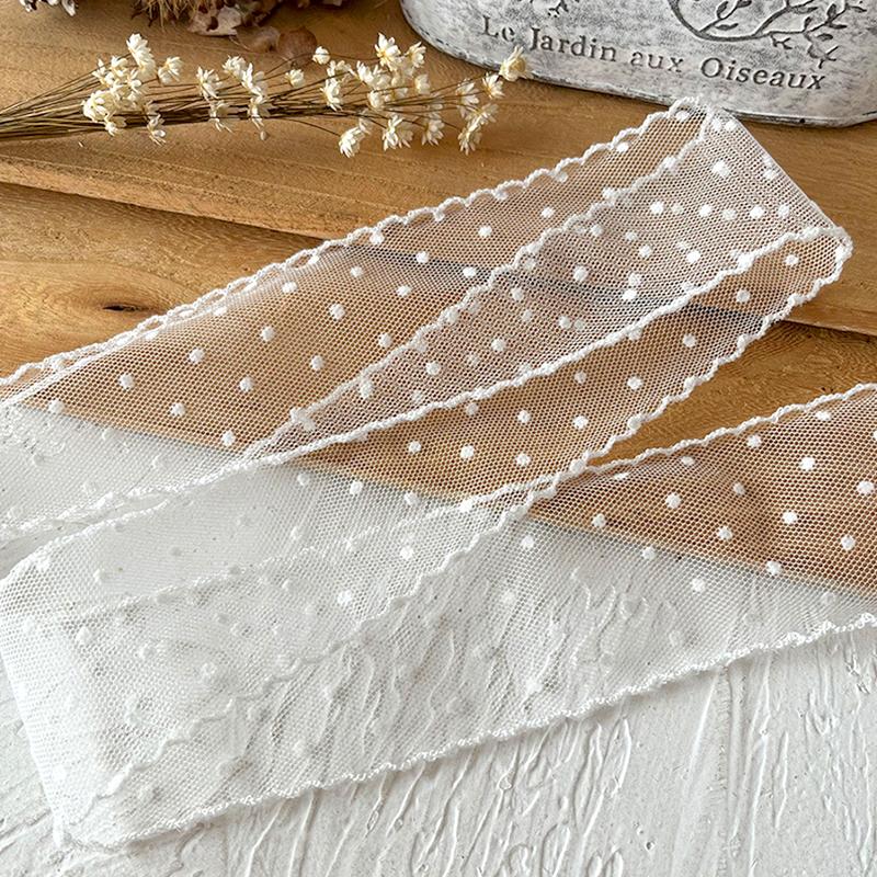 1ks Dárková balicí krajka Látka Puntíkovaná stuha Oděvní doplňky Mašle na cylindr DIY Festivalová dekorace Krajková dekorace