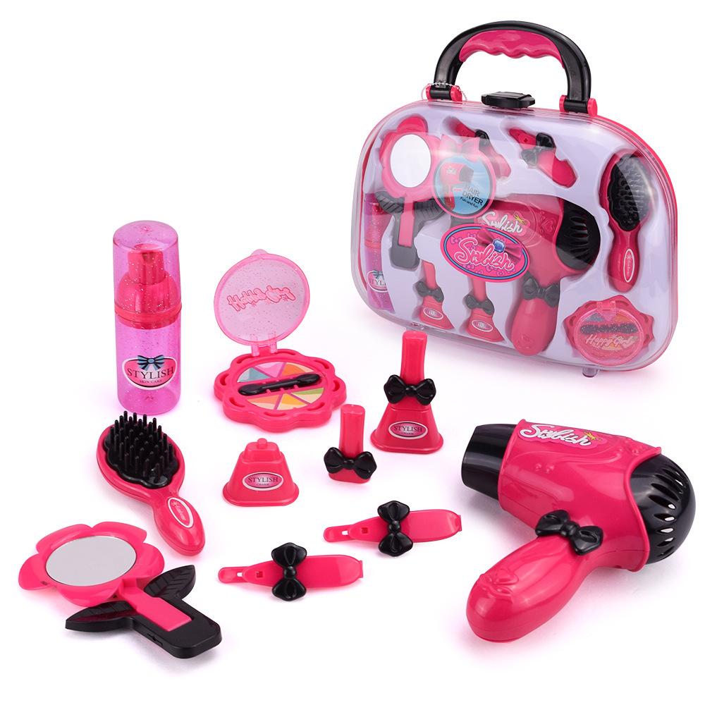 Children'S Simulation Hairdressing Play House Cosmetic Toys Hand Box Dresser Children'S Hairdresser