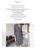 Women's Stand Collar High Waist Wrap Dress - Black & White, 3/4 Sleeve for Summer/Autumn