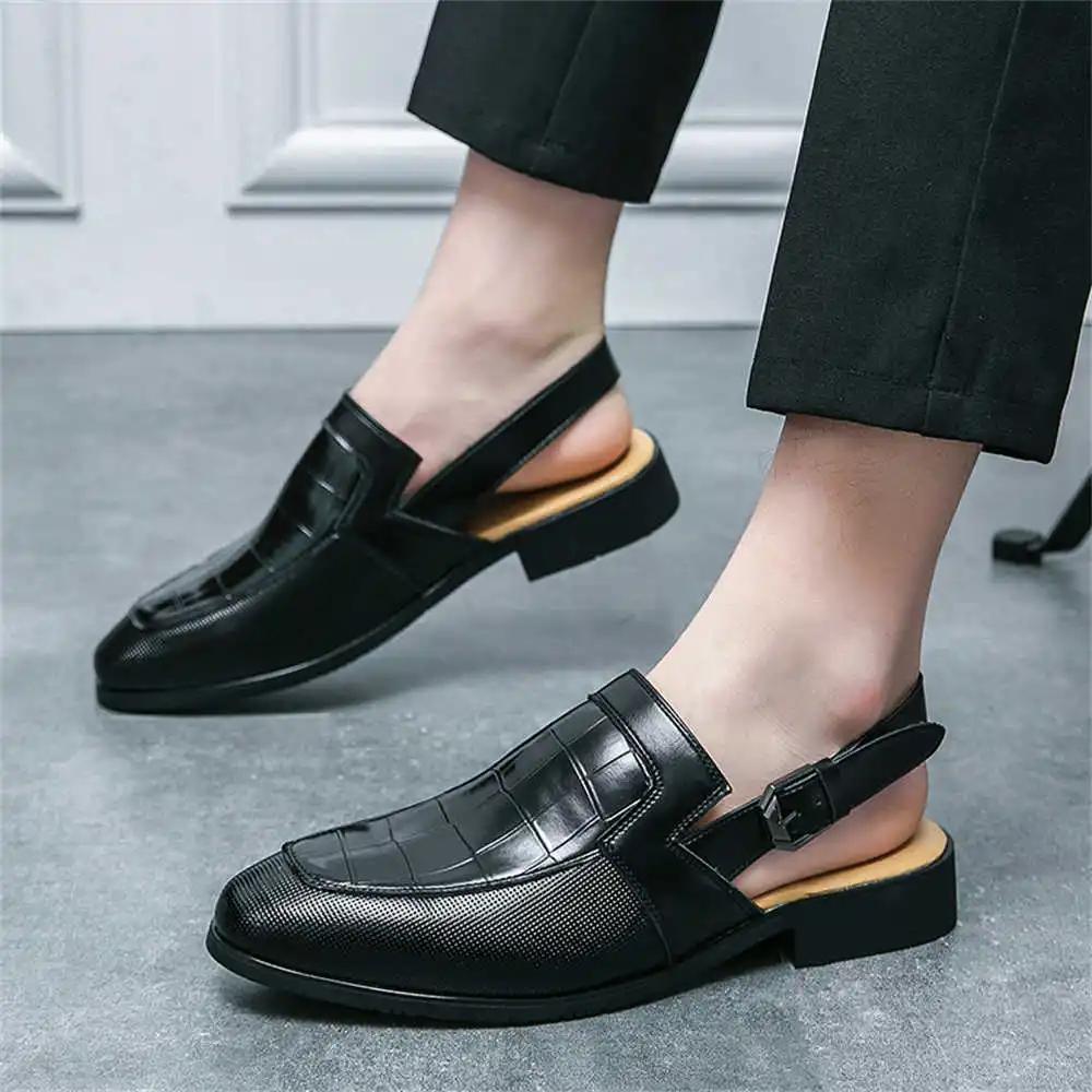 Fashion Normal Leather 40-44 Adult Slippers Men Rubber Sandals Men Shoes Jandals Sneakers Sport Genuine Brand Foot-wear Gifts