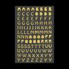 Decor Planner Bronzing Pattern Hand Book Self Adhesive Letter Number sticker Twinkle stickers