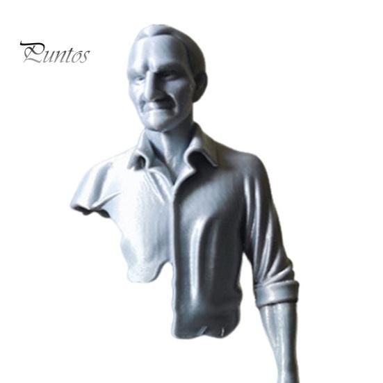 Desktop Sculpture 3D Printed Working Person Figurine with Briefcase, Modern Abstract Art Ornament Artistic Office Figure for Bookshelf Decor,