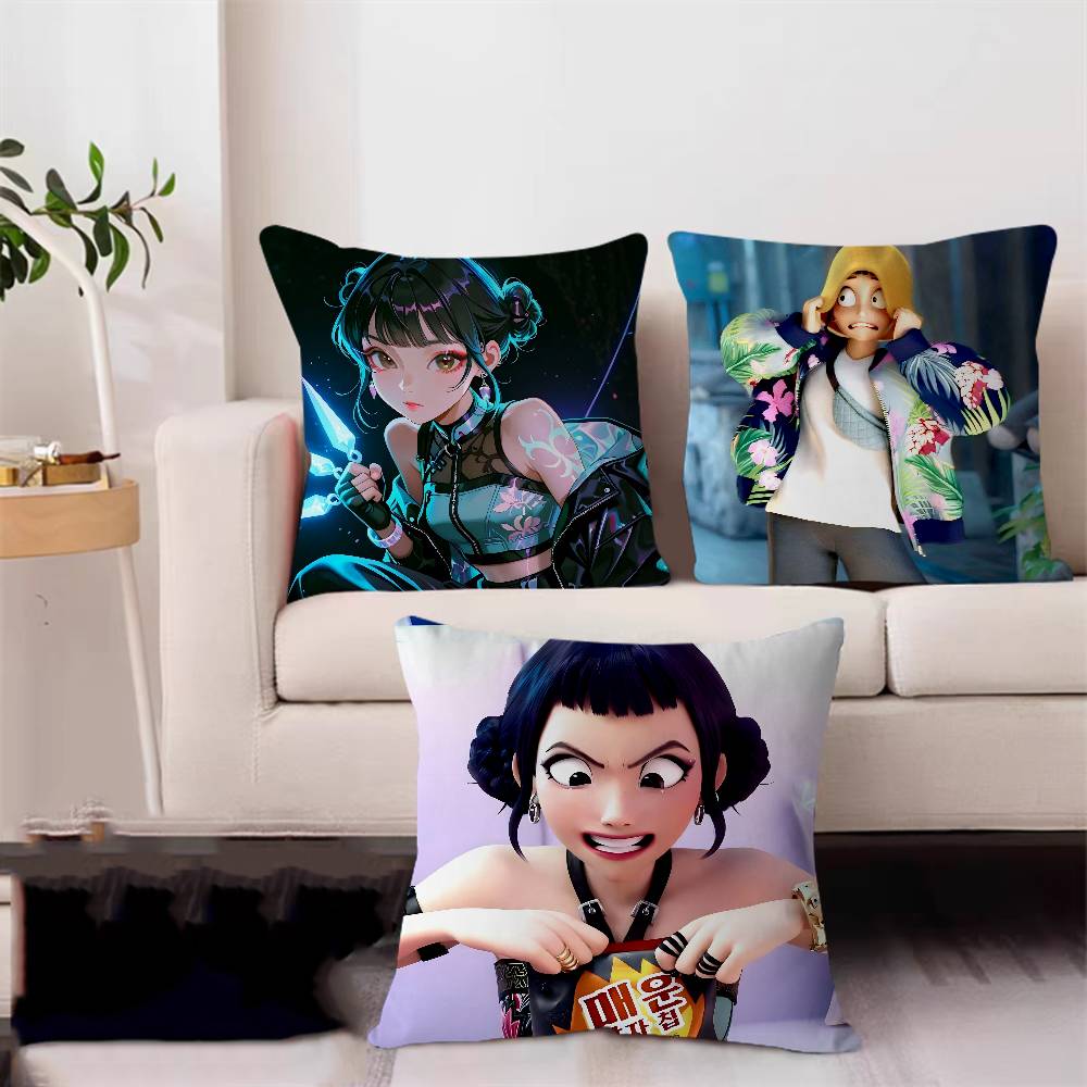 Demon Hunters ZOEY Pillowcase 45x45cm Cute Pillowcase Living Room Sofa Cushion Cover Bedroom Home Decoration Children's Gift
