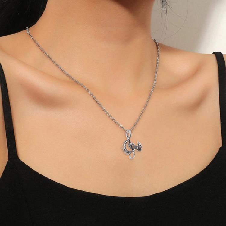 Alloy Pendant Necklaces Dragon Pendant Necklaces Dragon Shaped Alloy Material