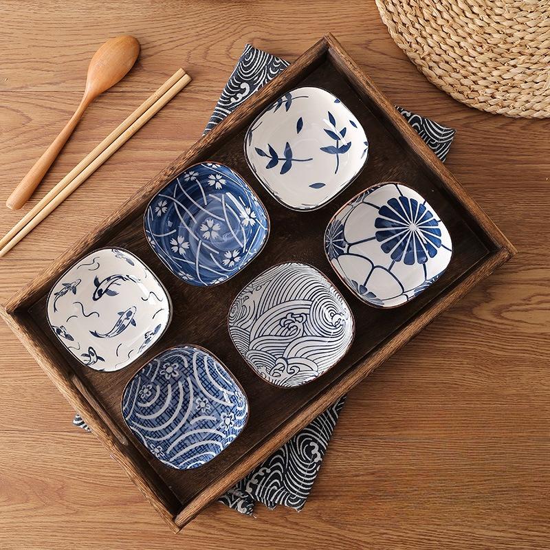 Japanische Mini Keramikteller Grill Schälchen Sashimi Sushi Sojasauce Schalen Zuhause Schreibtisch Snack Obst Dessert Teller
