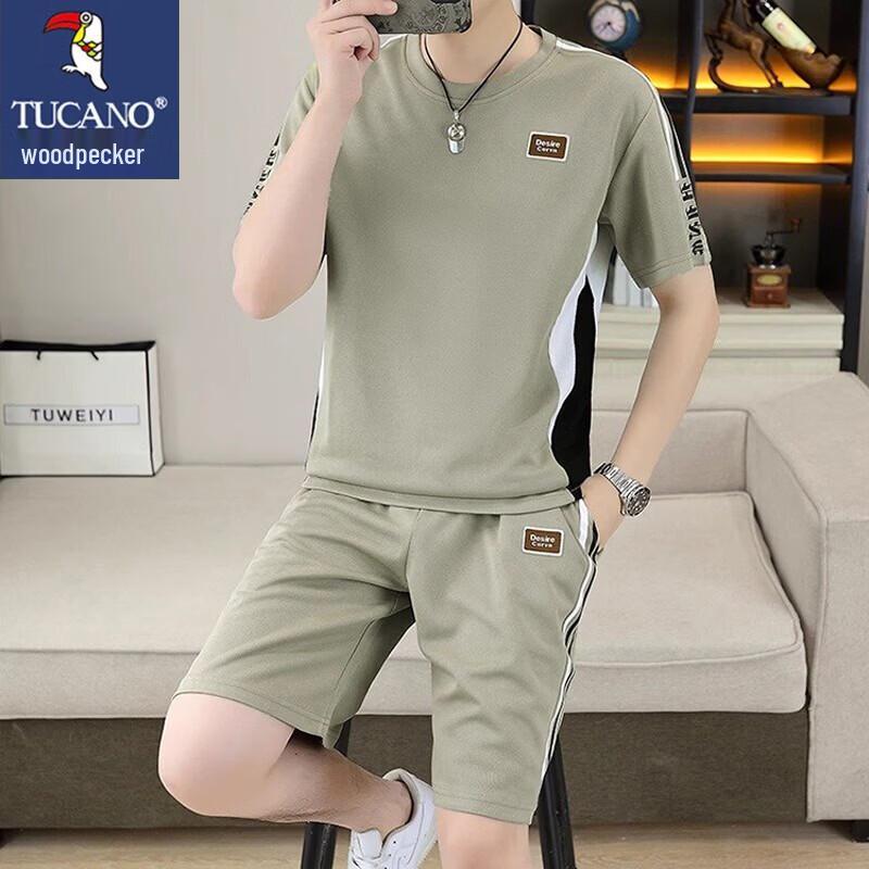 

TUCANO Men s Summer Short Sleeve T-shirt & Shorts Set 4XL