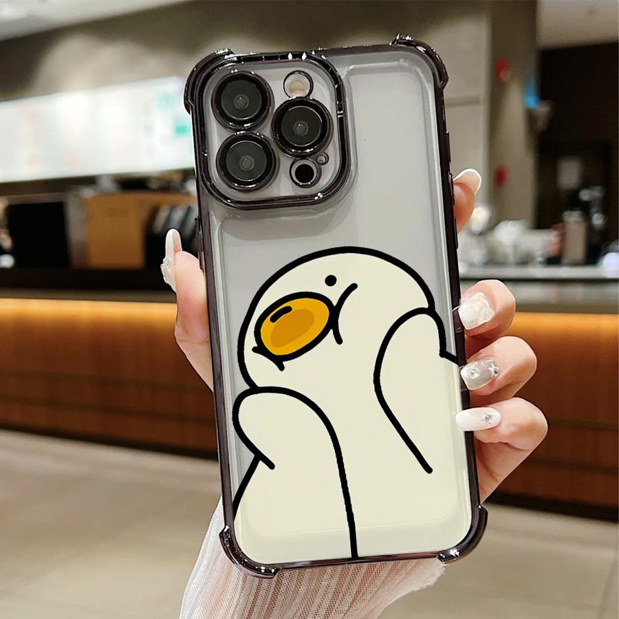 

Cute Thumbs Up Duck Case for Apple iPhone 17 Pro Max Air 13 11 16e 12 Plus 14 15 16 Pro Phone Cover iPhone 11