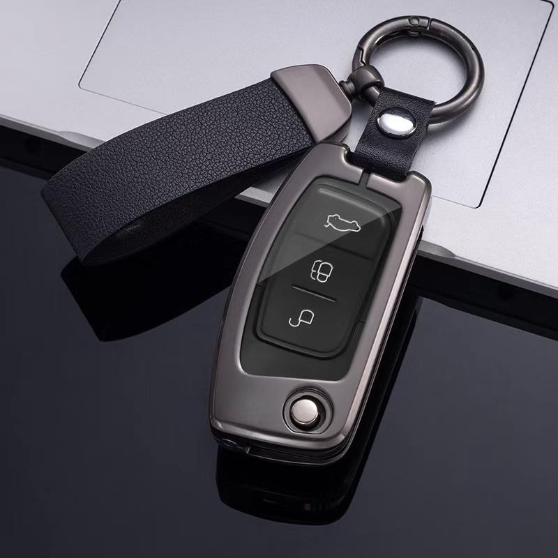 

Для Ford Focus 2 MK2 Fiesta Mondeo Galaxy Falcon Territory Ecosport Автомобільний Складаний Чохол для Ключа Сумка Оболонка Чохол Брелок Захисник чорний