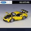Welly 1:24 Porsche 911 GT3 RS Alloy Sports Car Model Diecast Metal Track Racing Vehicles Car Model High Simulation Kids Toy Gift