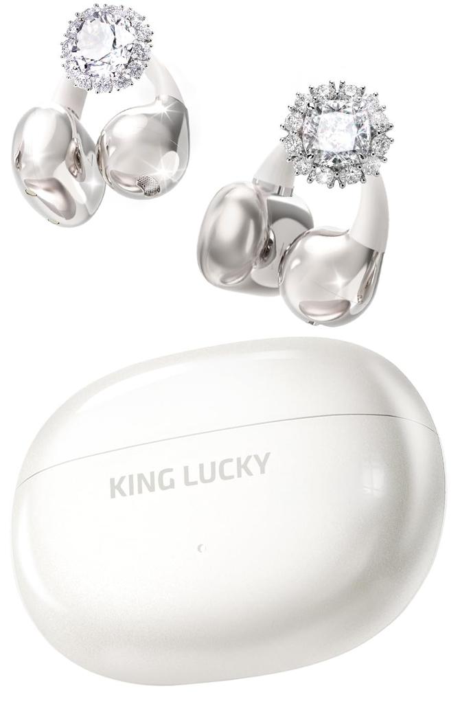 King Lucky Bluetooth Ear Cuff Earphones Detachable Butterfly Earrings for Women Bluetooth Leakage Portable Air Conduction Bluetooth Earphones Designed