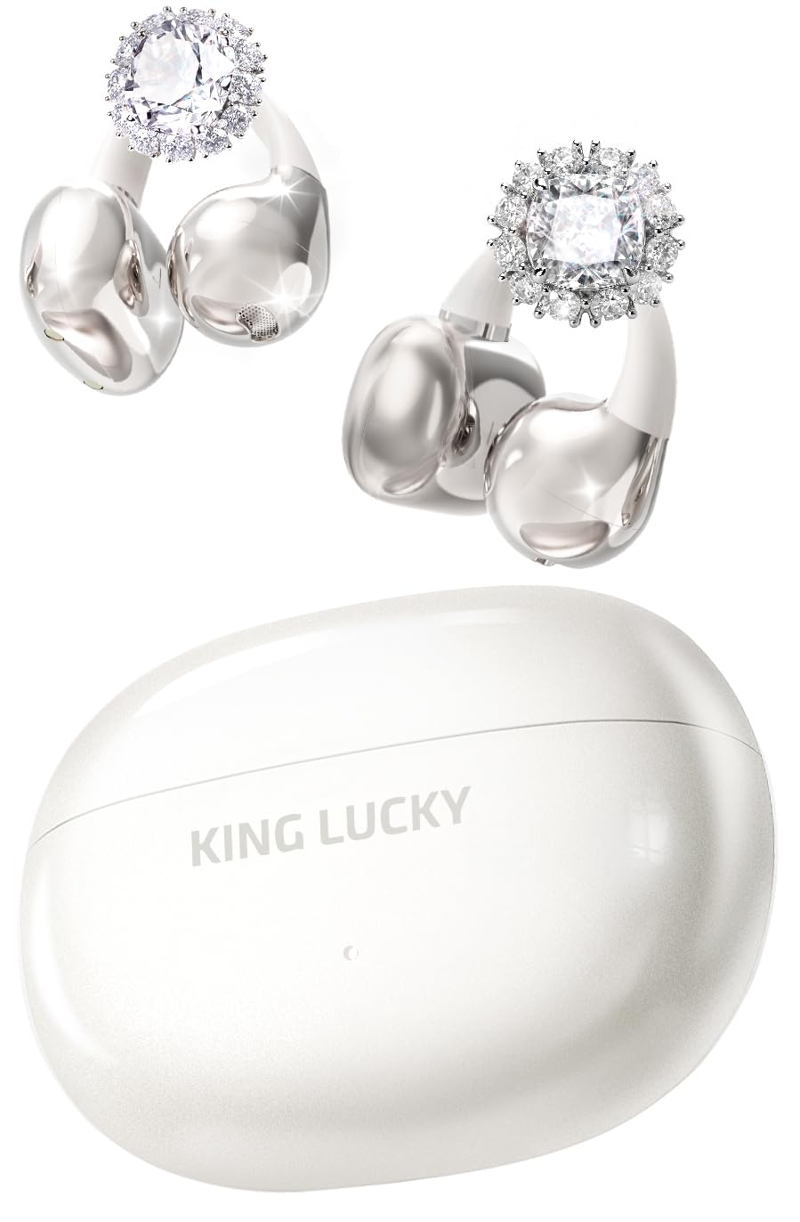 

King Lucky Bluetooth Ear Cuff Earphones Detachable Butterfly Earrings for Women Bluetooth Leakage Portable Air Conduction Bluetooth Earphones Designed
