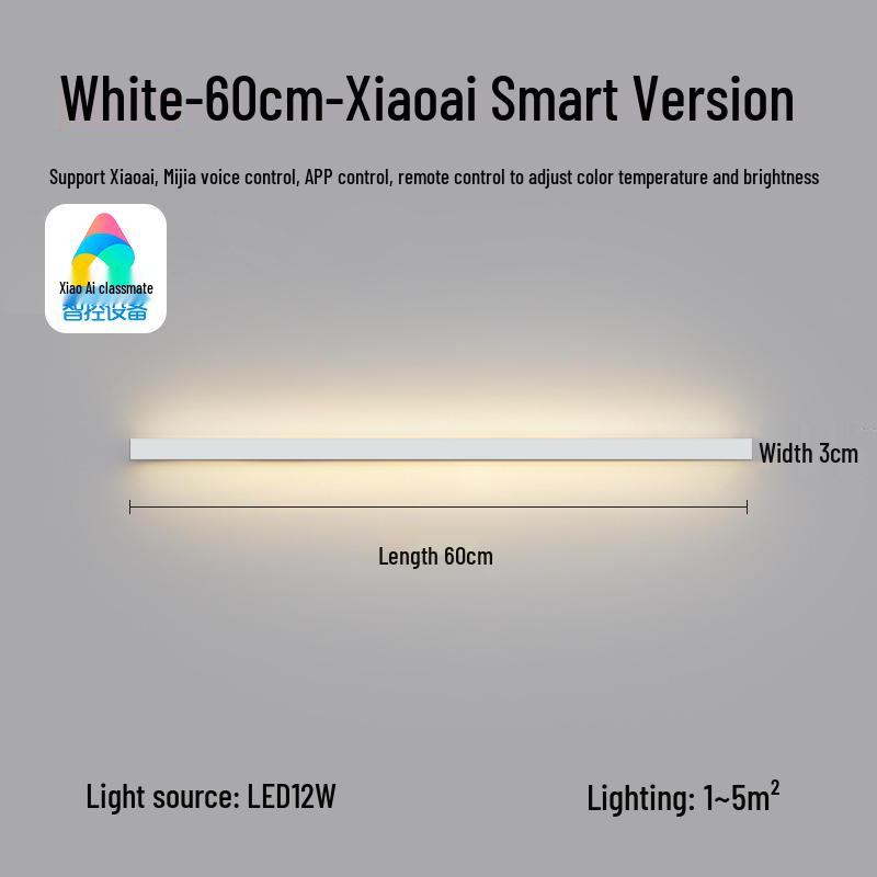 Minimalist Modern Long Strip Wall Lamp for Bedroom, Living Room, or Sofa Side