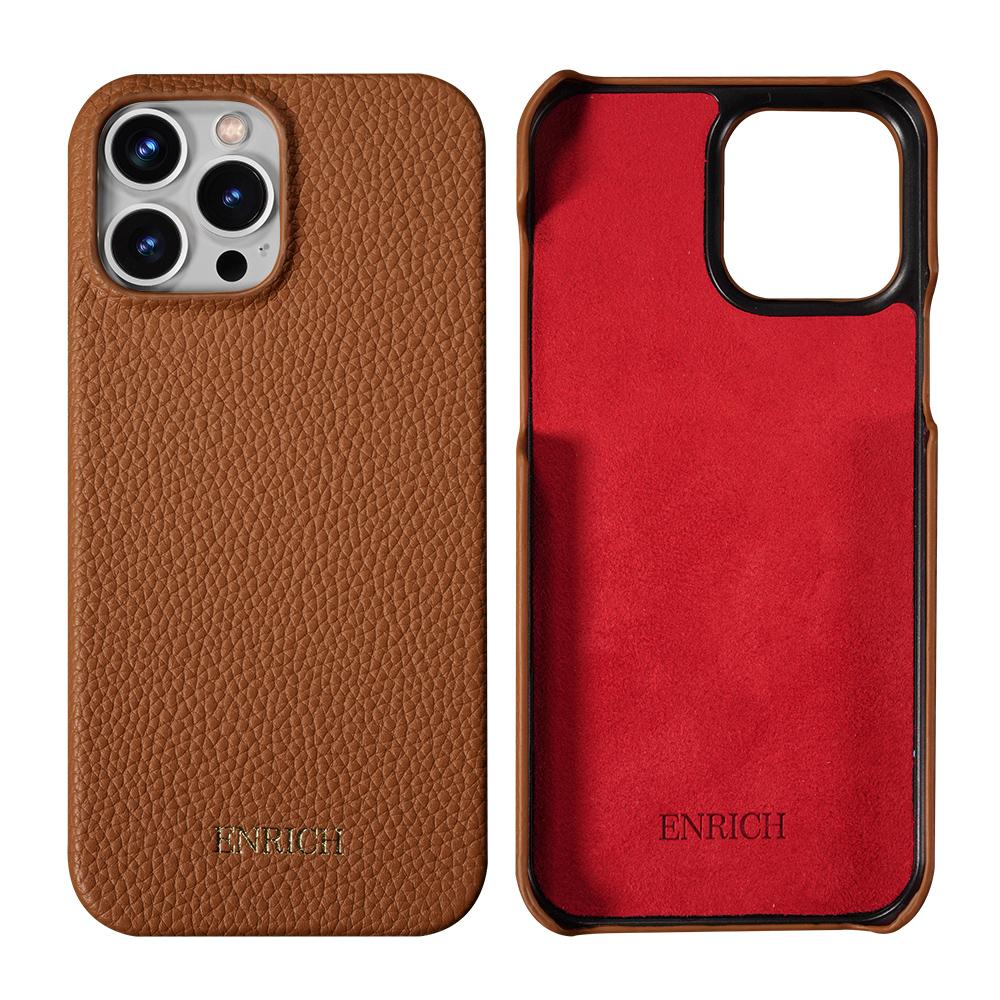 Clearance Sale  Lychee Genuine Cowhide Leather Phone Case for iPhone 13 Pro Max 13Pro 13 Mini Shockproof Back Cover