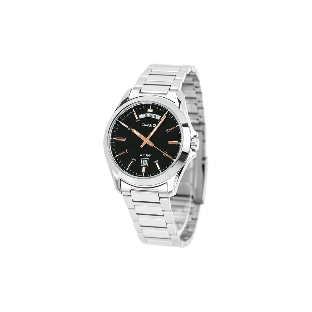 Casio Cheap Casio Standard Quartz Men s Wristwatch MTP-1370D-1A2V Stainless Steel Water Resistant 100m