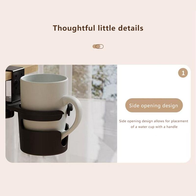 Office Desktop Storage Tableside Fixed Cup Holder Cup Clip Cup Holder Cup Rack, Desk Storage Rack