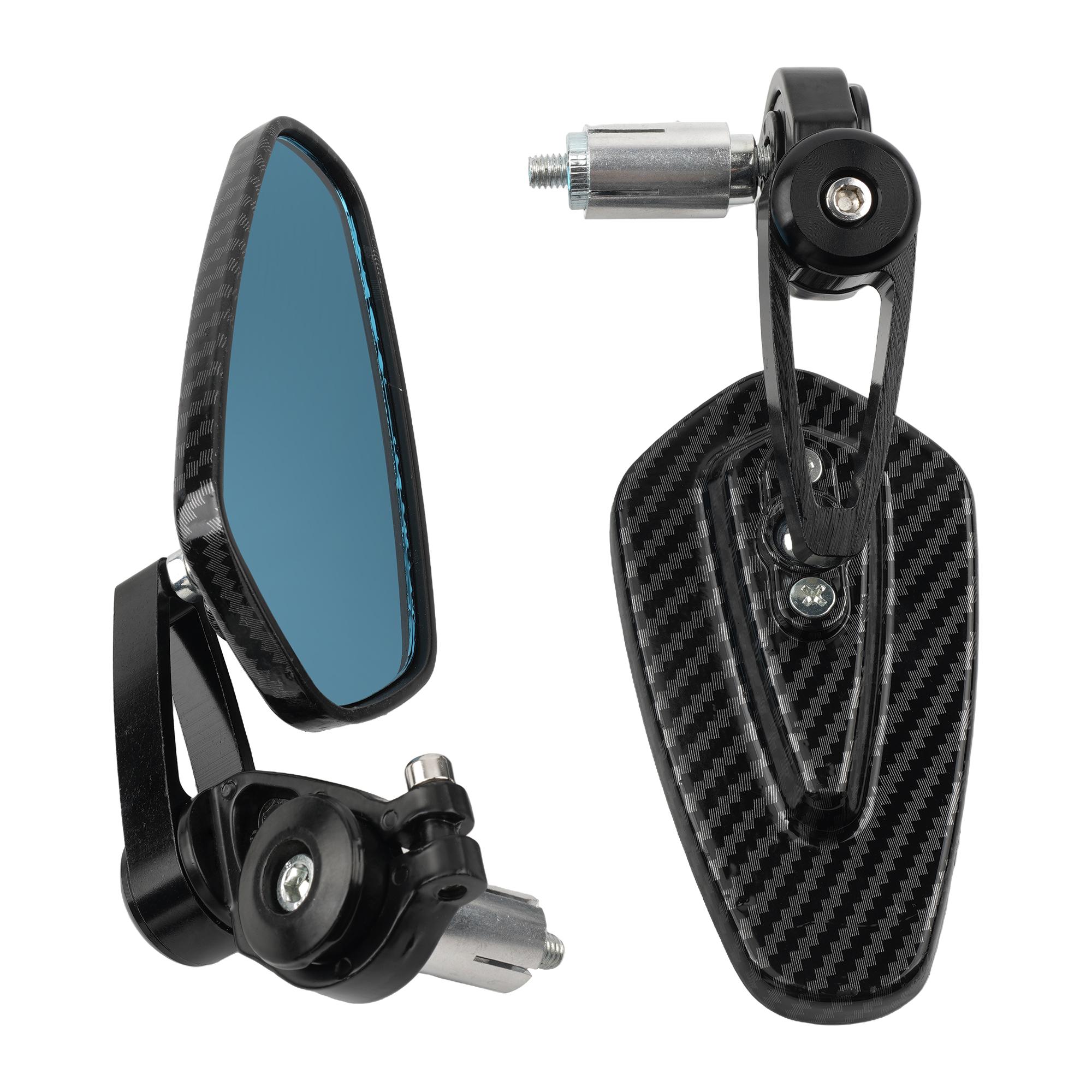 

Motorcycle Rearview Mirror Carbon Fiber Pattern Handlebar Mirror Modified Inverted Rear Mirror Universal Motorbike Accessories чёрный