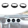 3x Black Center Console AC Air Vent Outlet Decor Cover Trim for Ford Mustang 15+
