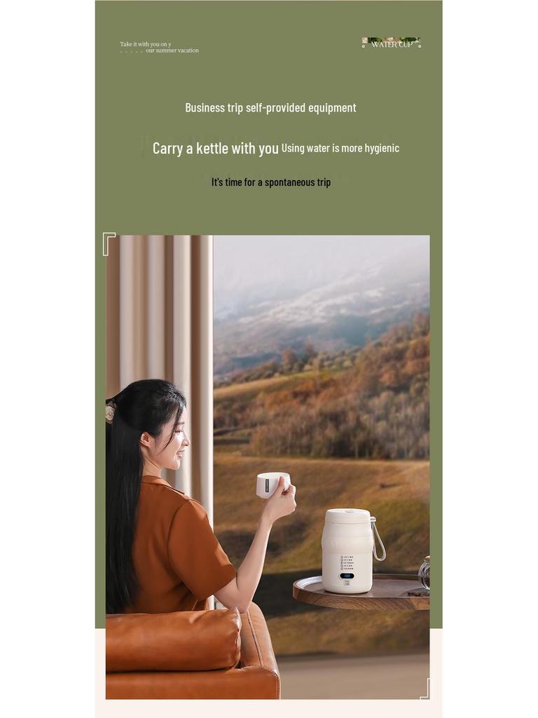 Portable Electric Heating Cup: Multi-functional Milk Warmer, Travel Kettle, and Office Hot Water Insulator
