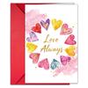 Valentine'S Day Love Greeting Card Envelope Set Pink Heart Pattern Decoration Romantic Holiday Blessings Gift Card Starting From 10 Sets
