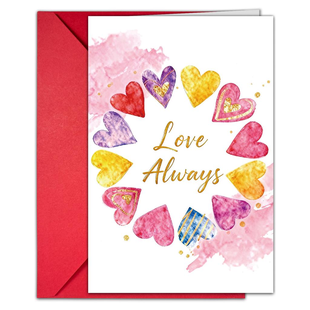 Valentine'S Day Love Greeting Card Envelope Set Pink Heart Pattern Decoration Romantic Holiday Blessings Gift Card Starting From 10 Sets