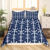 Nautical Sailboat King Queen Duvet Cover Coastal Sailing Boat Bedding Set Sea Adventure Comforter Cover Polyester Quilt Cover