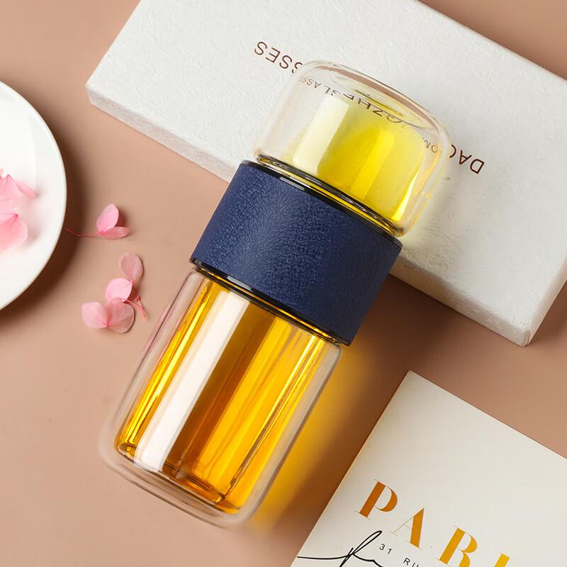 Двухслойная стеклянная бутылка-заварник FAWLES