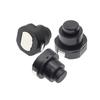 10Pcs Push Button Switch 10X11 250V 1A Flashlight Switch Black Round Lock Flashlight Button Switch On-Off