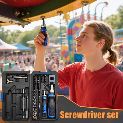 Ratcheting Screwdriver Set 69-In-1 Magnetic Compact Ratchet Set Precision Professional Driver Bit For Industrial Machinery
