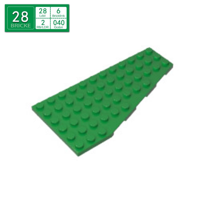 BRICKE 30356 6x12 Right Wedge Plate, LEGO-Compatible Building Block