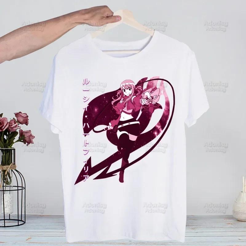 Anime Fairy Tail Natsu Dragneel Lucy T-shirts Summer Men/Women Hip Hop Funny Tshirt Streetwear t shirt Short Sleeve Tee Top