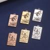 Breloques de cartes de tarot Dawapara pour la fabrication de bijoux Astrologie Cartes de tarot Arcanes Majeurs Amulette Magique Pendentifs en Acier Inoxydable