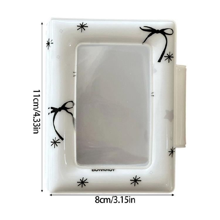 Elegant 3Inch Photo Album Cartoon Pattern Design with 32 Pocket Mini Idol Photo Card Binder for Travel and Everyday Use