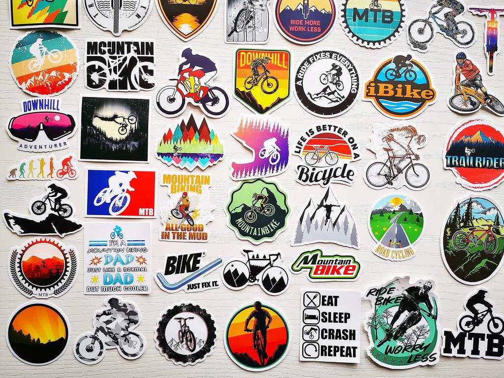 50 Stuks MTB Mountainbike Stickers Fietsstickers Racefiets