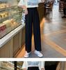 1116 spring and summer Korean version loose casual pants women's straight nine-point wide-leg pants high-waisted sweatpants