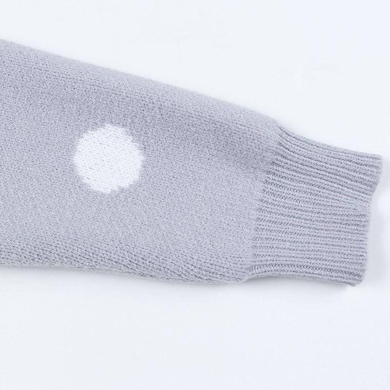 Women's Fall/winter Loose Jacquard Crew-neck Knitted Long Beard Sweater