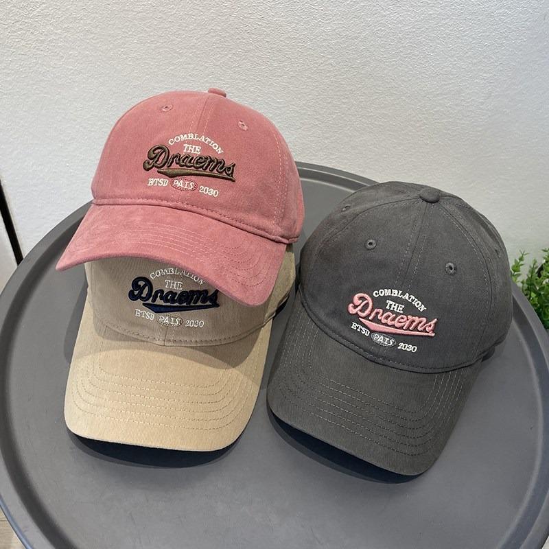High Quality Embroidered Letter Baseball Cap, Male and Female Couples Trendy Brand Four-season Cap, Retro Soft Top Hat