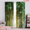 2D Flat Printing 2pcs Hot Colorful Summer Curtains Bamboos Light Filter Family Party Decoration Suitable for Holiday Parties