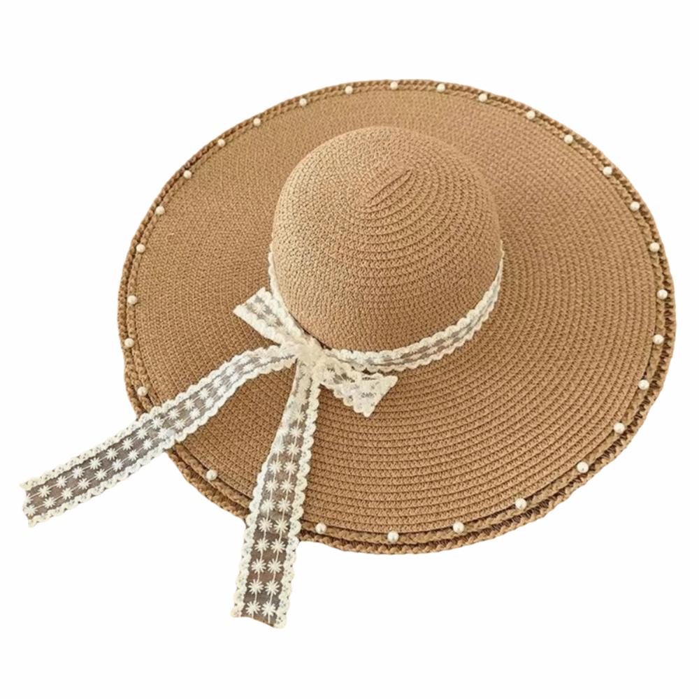 Lightweight Straw Hat Multicolor Sun Block Hat Fashion Big Brim Hat Beach Use