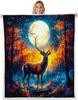 GUOYU Blanket Red Sun Throw Blanket Black Mountain Tree Fuzzy Blanket Japanese Style Blanket for Bed Couch Sofa Kids Boys Teens Room Decor