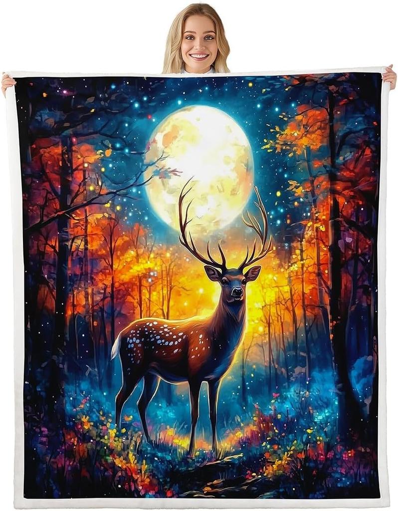 GUOYU Blanket Red Sun Throw Blanket Black Mountain Tree Fuzzy Blanket Japanese Style Blanket for Bed Couch Sofa Kids Boys Teens Room Decor