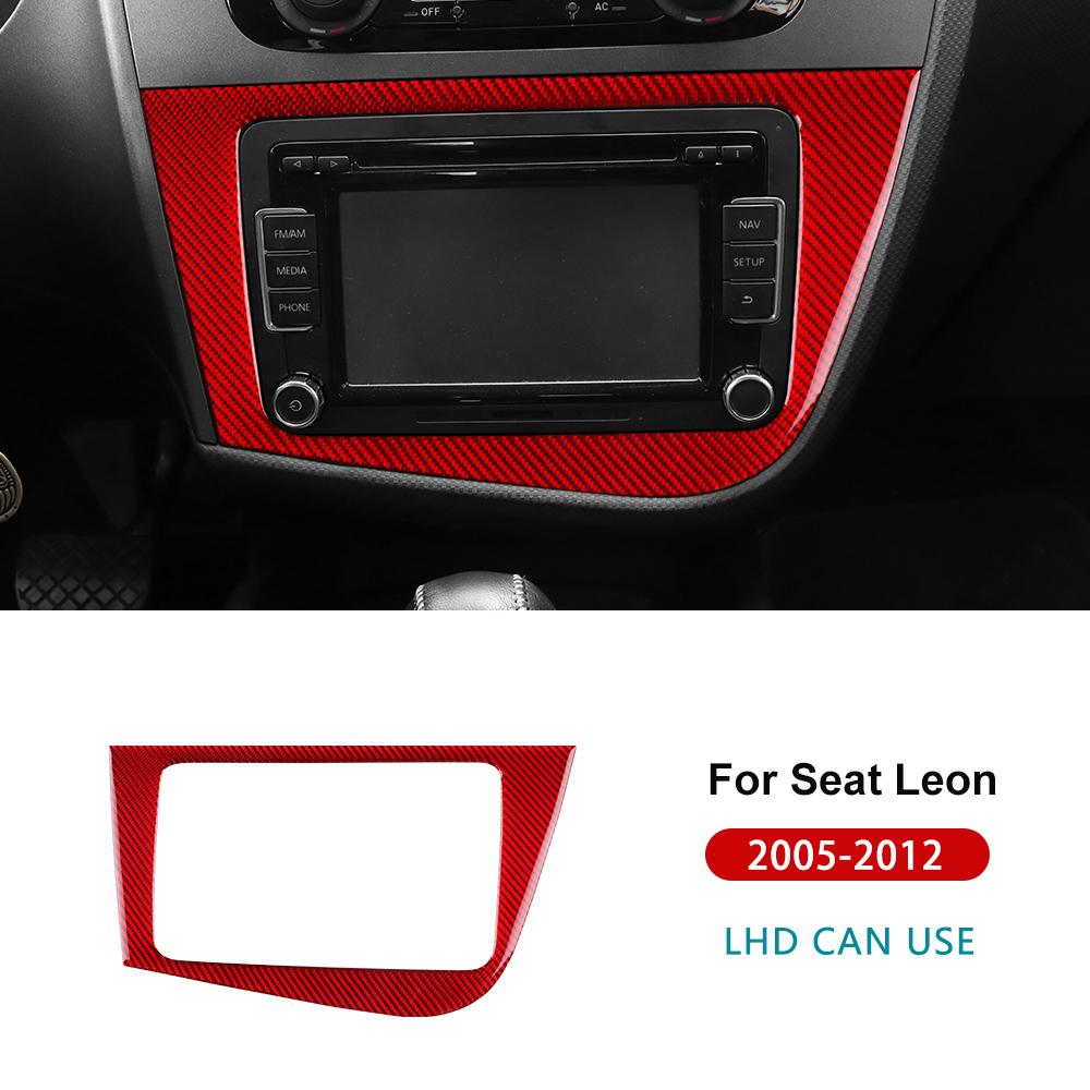

Для Seat Leon 2005 2006 2007 2008 2009 2010 2011 2012 Справжня м яка карбонова наклейка Панель CD автомобіля LHD RHD Аксесуари для інтер єру