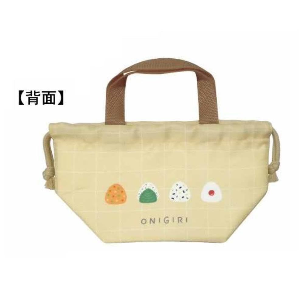 K Company Sanrio Characters Gusseted Drawstring x x D12cm (Onigiri Series) Bag, Beige, SAON-MKC-BE, H16.5 W28.5