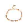 Jewelry Retro Temperament Niche Design Electroplated Color Gold Bead Chain Set Female